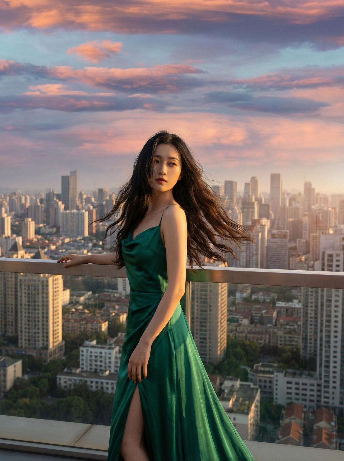 校花城市夜景传媒短片